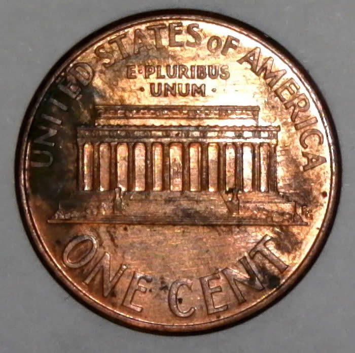 1996-D-Lincoln-Memorial-Cent-With-Concentric-Lathe-Lines-Found-CRH!